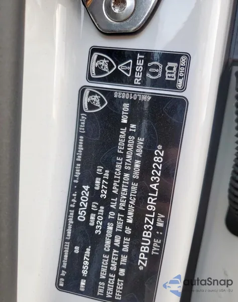 2024 Lamborghini Urus S z USA, uszkodzony, nr VIN ZPBUB3ZL9RLA32282